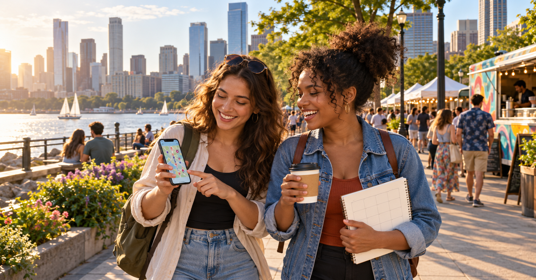 Budget weekend US city itinerary plan with transit, food, parks, and museum activities