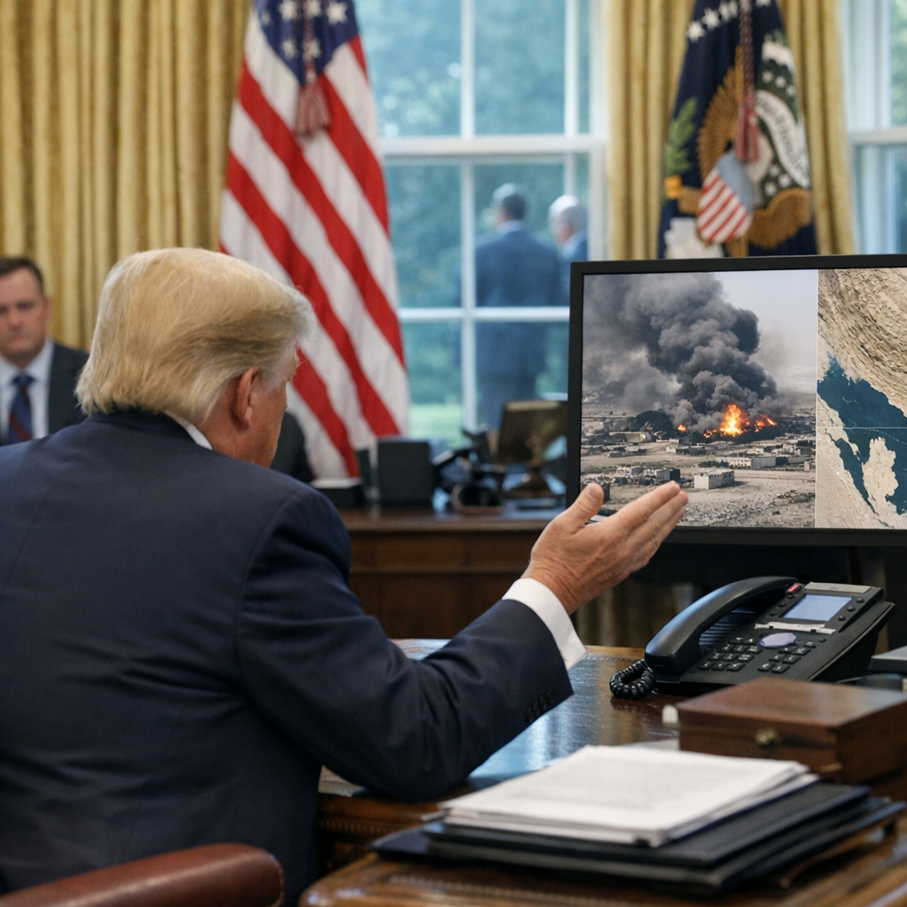 Donald Trump as mediation efforts with Iran continue and renewed strikes remain possible